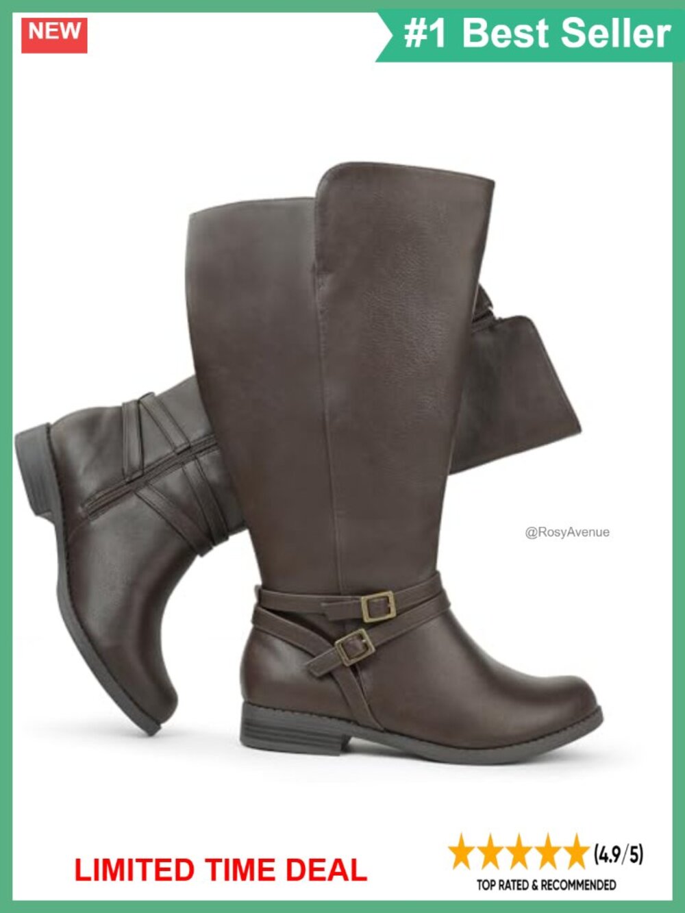 Women's Super Extra Wide Calf Knee High Riding Boots Side Zipper Synthetic